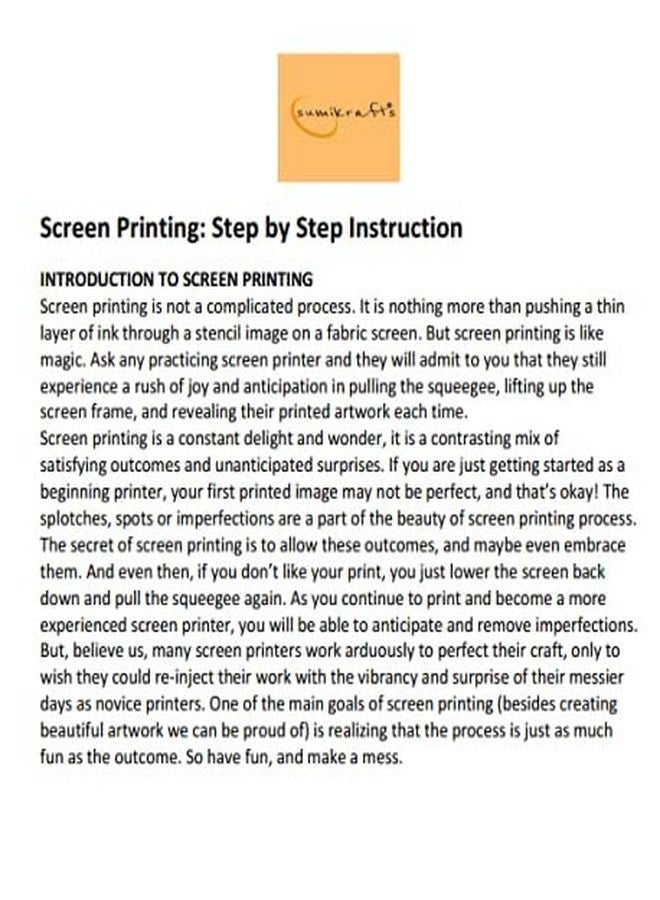 sumikrafts 17-Pigment Dye Screen Printing Kit: Large 12"x15" Wooden Frame + Pre-Stretched Mesh No. 16 for Graphic Arts - Image 5